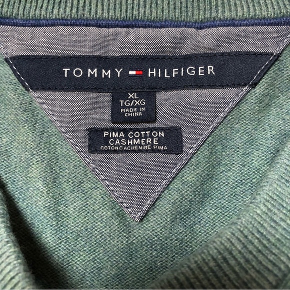 Green Cropped Tommy Hilfiger Cashmere Sweater! - Picture 5 of 5